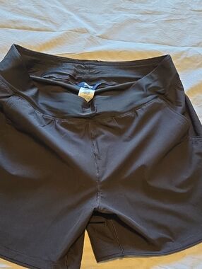 Lands' End Black Sunshade UPF 50 5" Board Shorts
